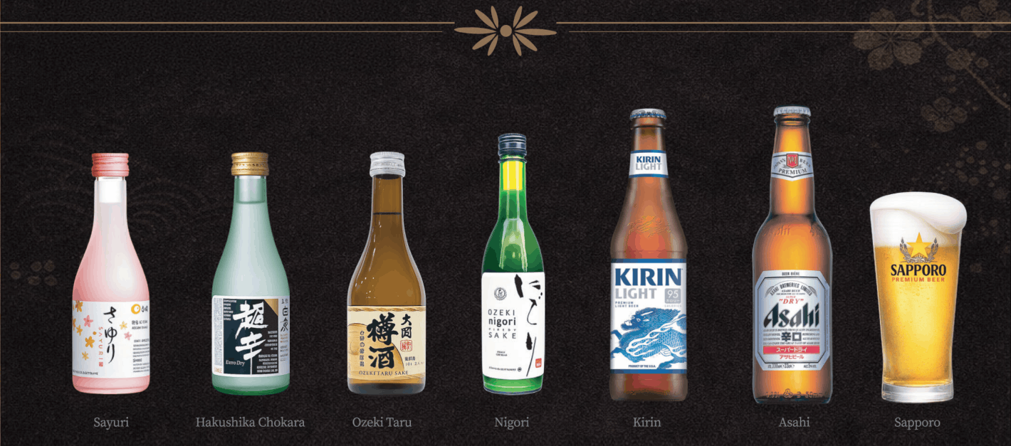 Sake and Beer Selection